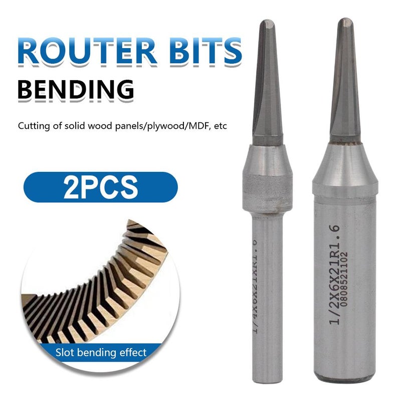 1/4 Inch TCT Router Bits,R1.6mm Rounded Bottom Arc Grooving Cutter,V Groove CNC Milling Cutter For Woodworking,Wood Bending,Plywood Cutting,Rounded Bottom Router Bit,Furniture Panel Groover - Image 4